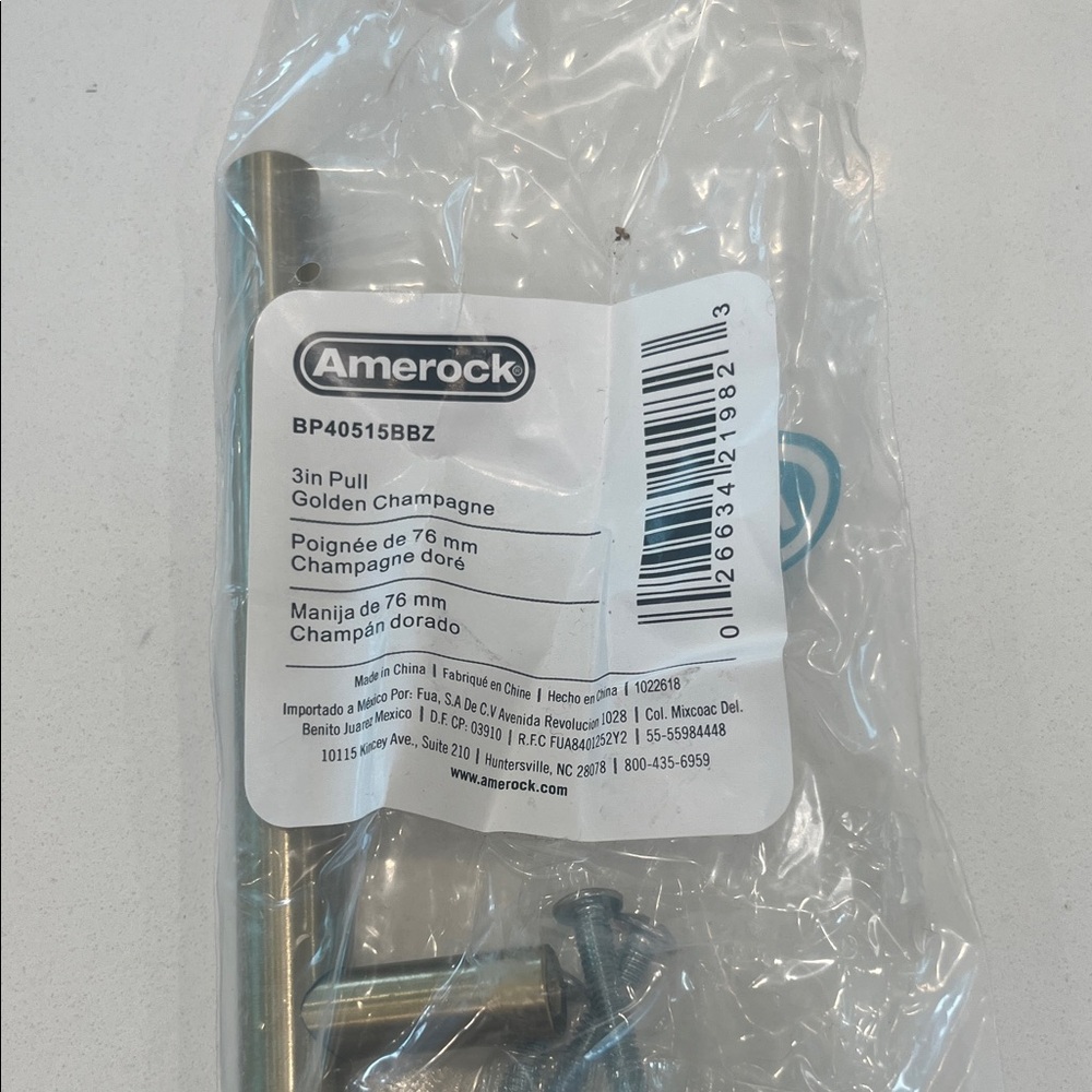 Amerock Golden Champagne 3in Pull 8 included